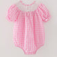 Pink Farm Smocked Romper
