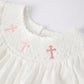 White Christening Smocked Dress