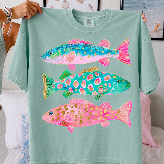 Preppy Fish on Seafoam