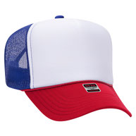 Red White & Blue (mid profile) Trucker Hat - MUDBUGSBTQ