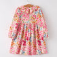 Floral Fall Smocked Dress - MUDBUGSBTQ