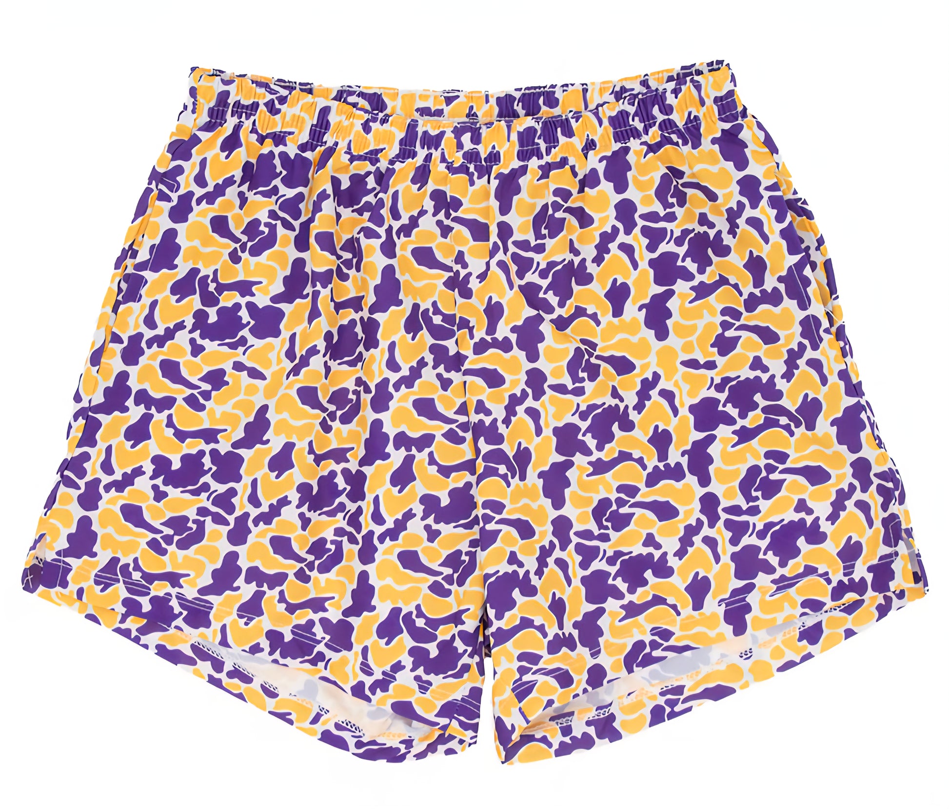 Boys Purple & Gold Camo Shorts - MUDBUGSBTQ