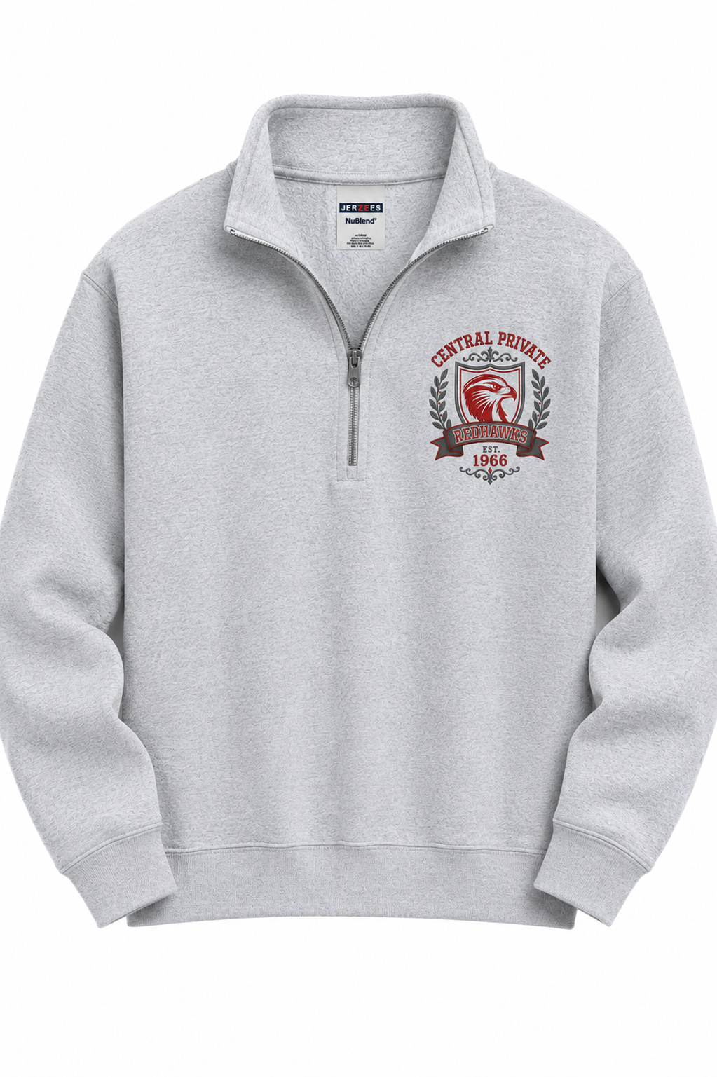 CP Redhawks Vintage Crest Quarter Zip Sweatshirt
