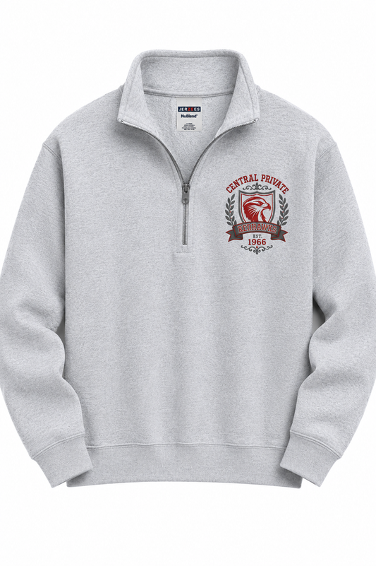 CP Redhawks Vintage Crest Quarter Zip Sweatshirt