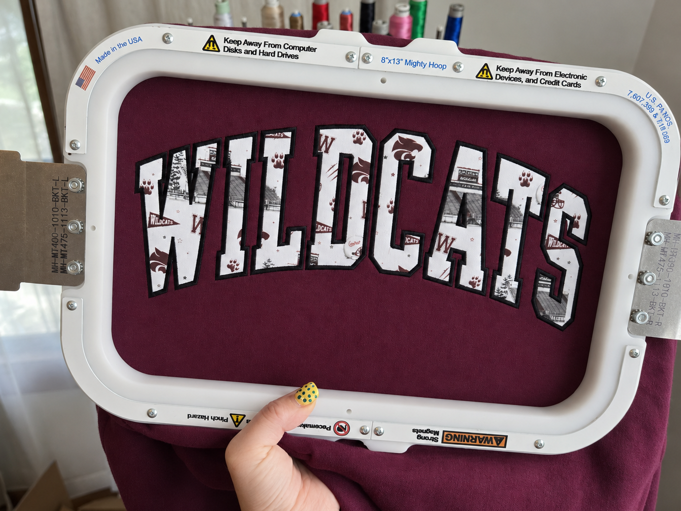 Central Wildcat Southern Spirit Applique Sweatshirt - Maroon