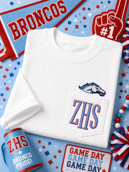 ZHS Broncos Pocket tee