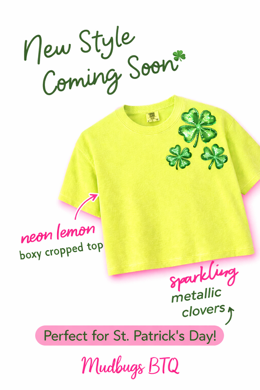 Metallic Clover Boxy Tee - MUDBUGSBTQ