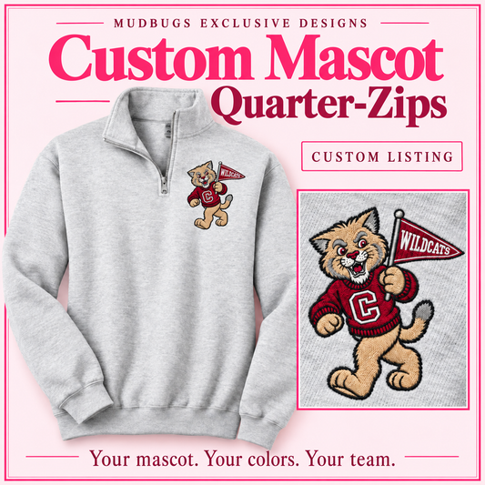 CUSTOM Quarter Zip Sweatshirt