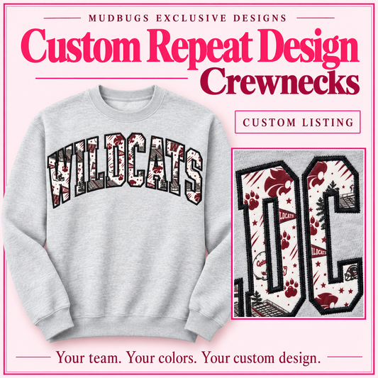 CUSTOM Southern Spirit Applique Sweatshirt - MUDBUGSBTQ