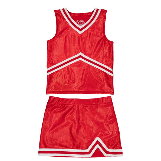 Azarhia Girls Red Cheer Outfit