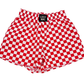 Red & White Checkered Lulu Mac Shorts