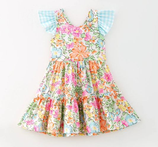 Girls Summer Floral Dress - MUDBUGSBTQ