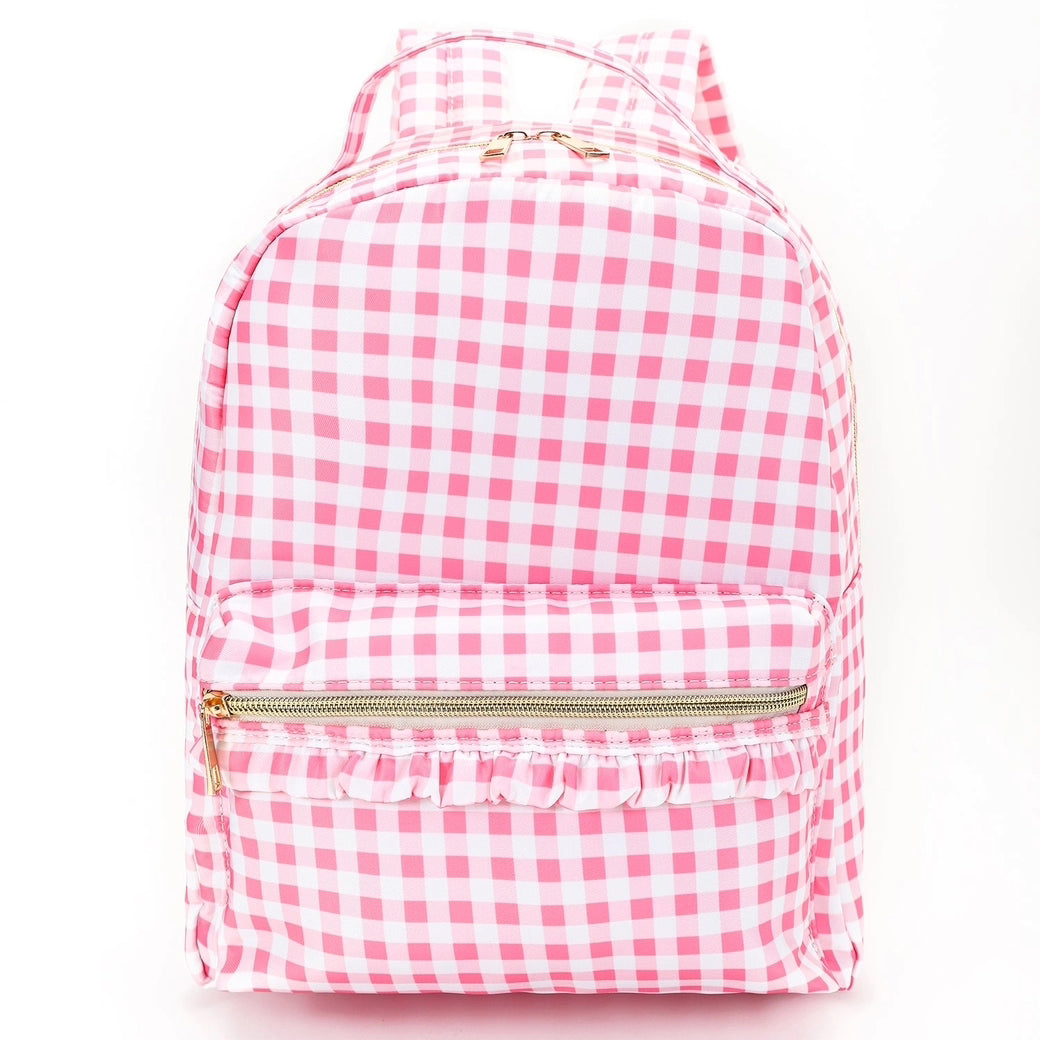 Pink Gingham Backpack