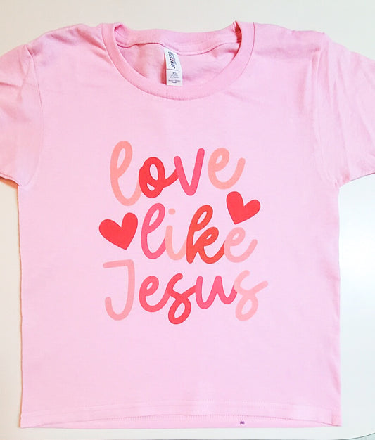Pink Love Like Jesus Tee - MUDBUGSBTQ