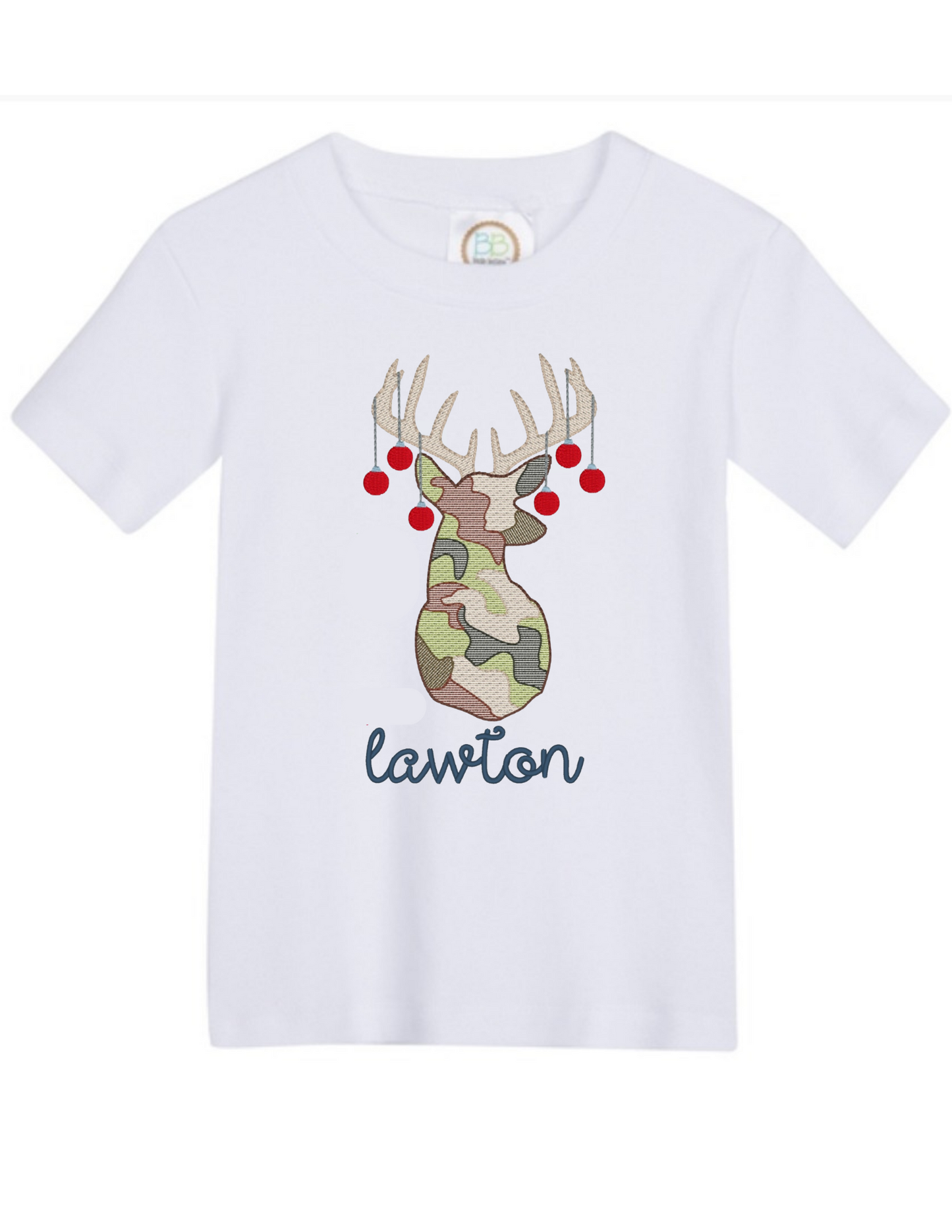 Christmas Deer Embroidery - MUDBUGSBTQ
