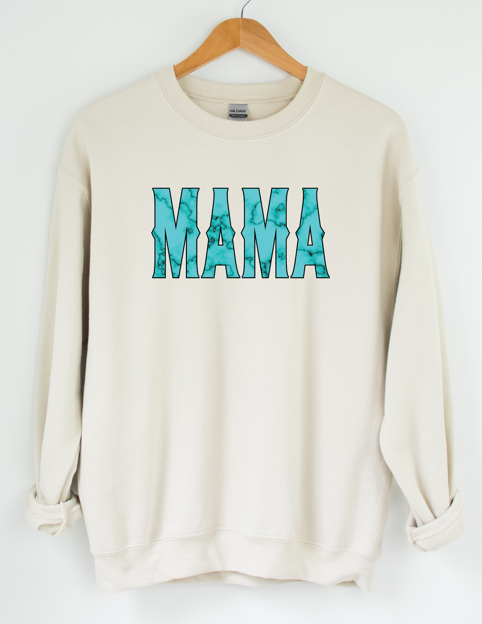 Turquoise Mama Sweatshirt - MUDBUGSBTQ