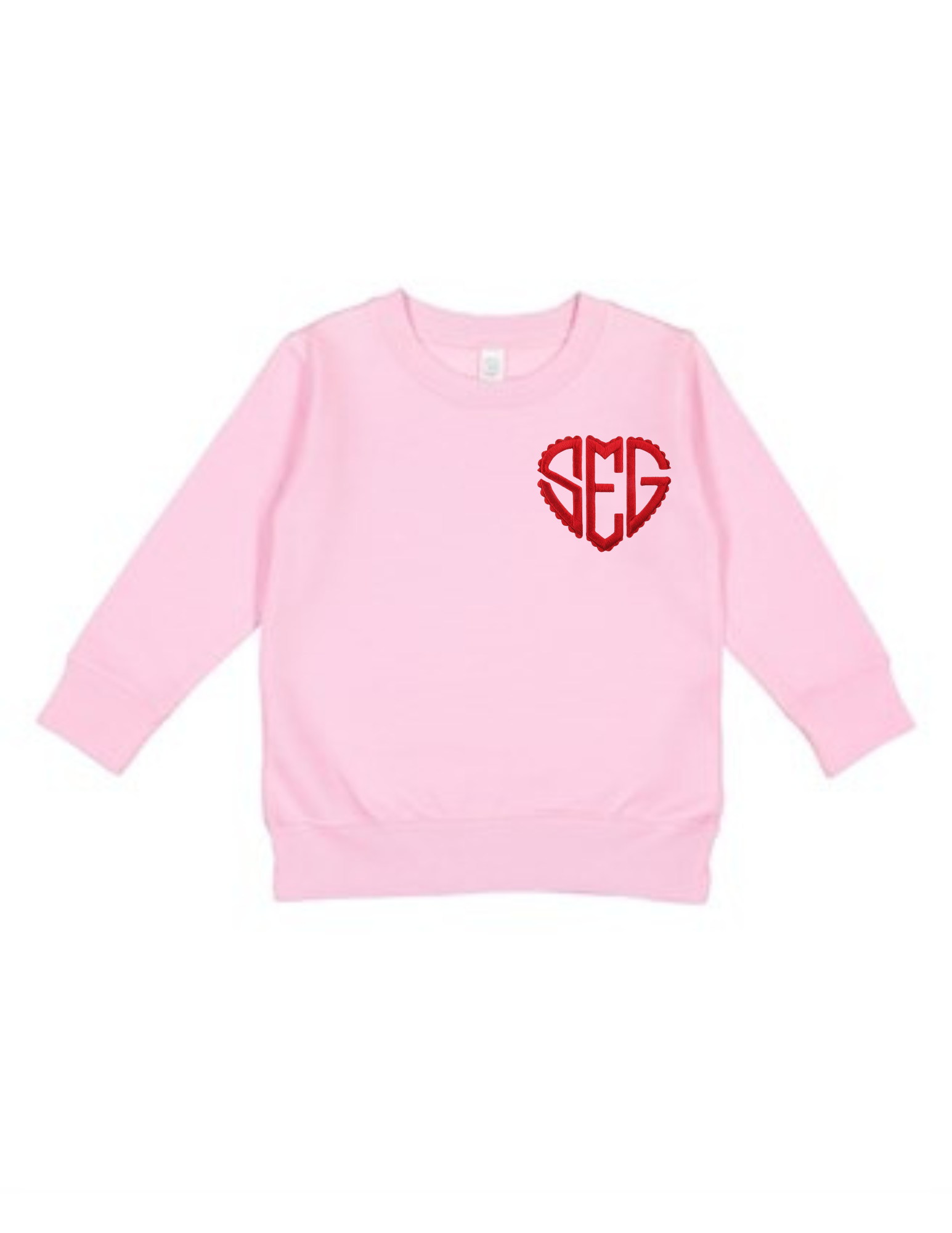 Monogram Heart Sweatshirt - MUDBUGSBTQ