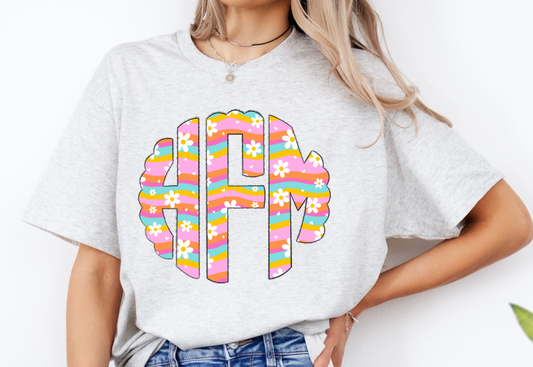 Groovy Monogram Tee - MUDBUGSBTQ