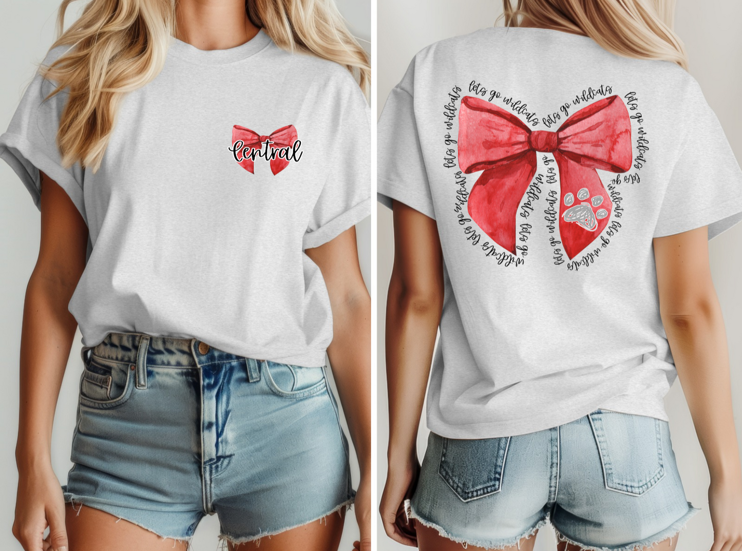 Central Wildcat Bow Tee