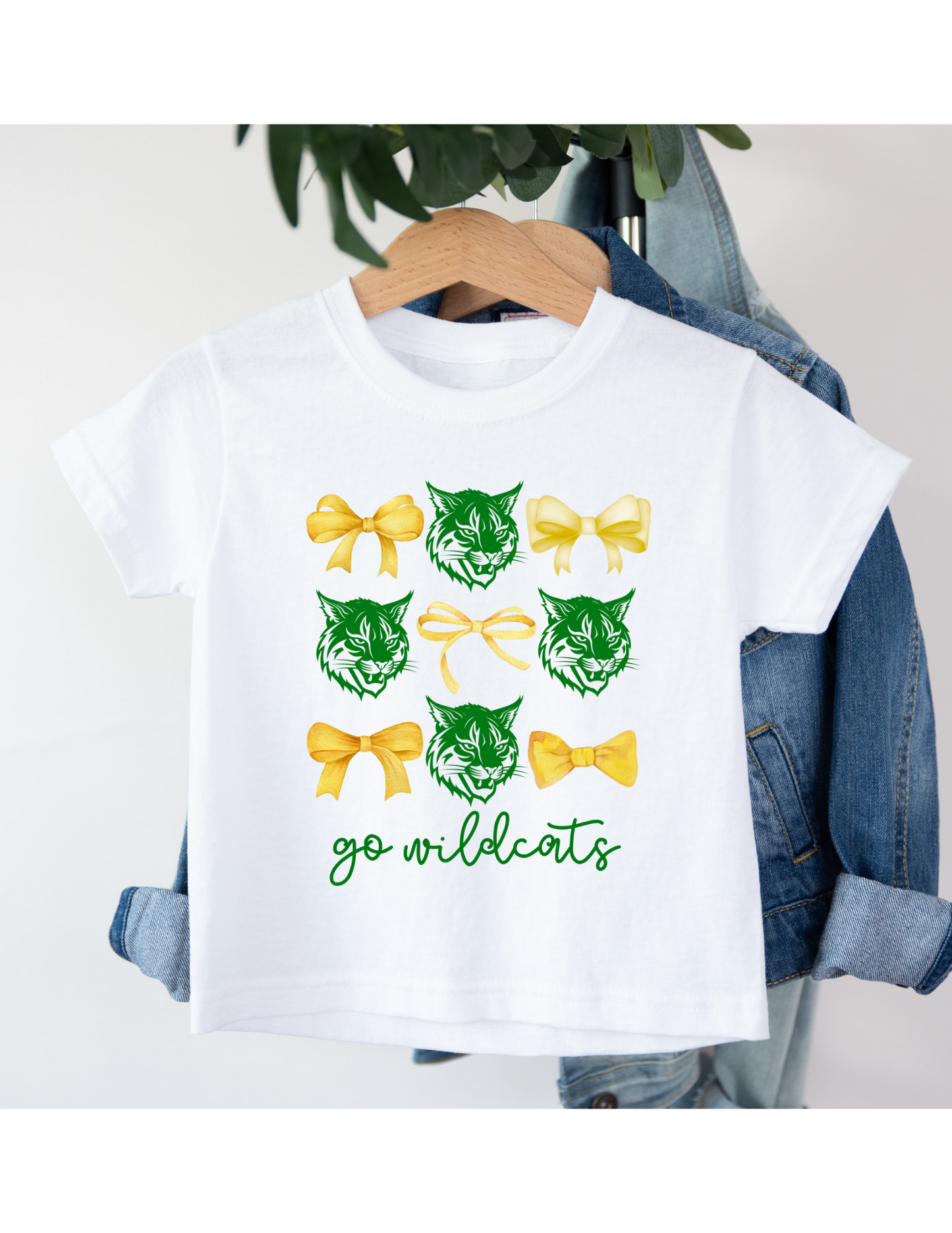 Girls Custom Mascot & Bows Tee