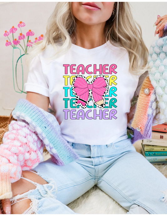 Teacher Bow Tee