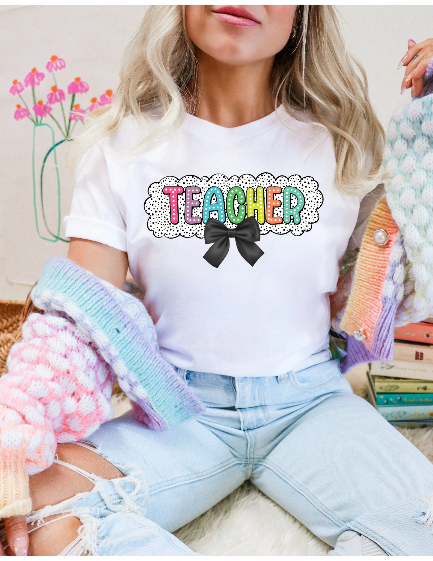 Colorful Teacher Tee