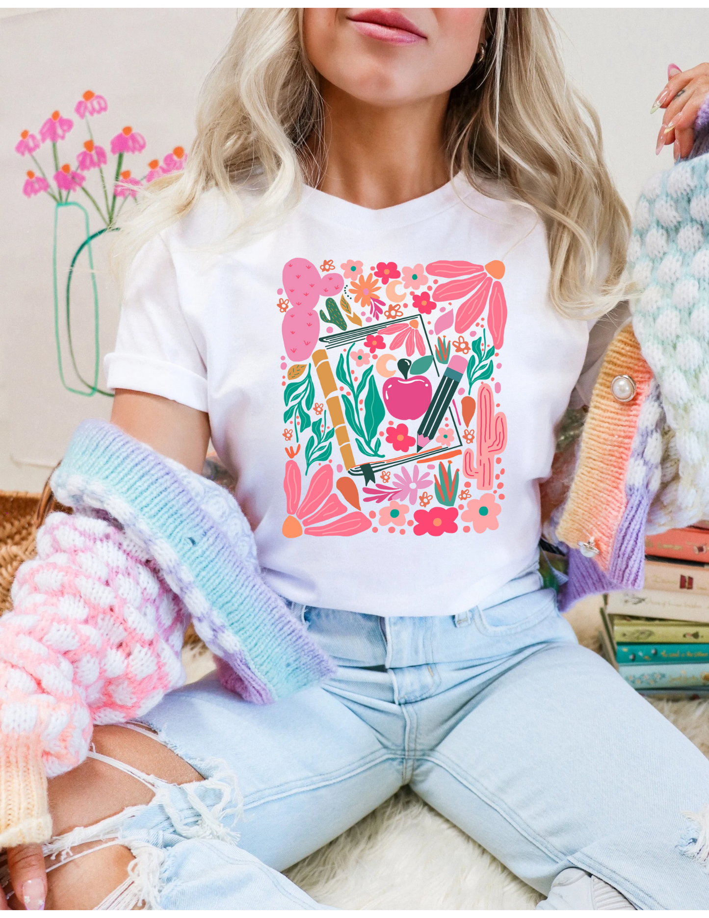 School Floral Tee