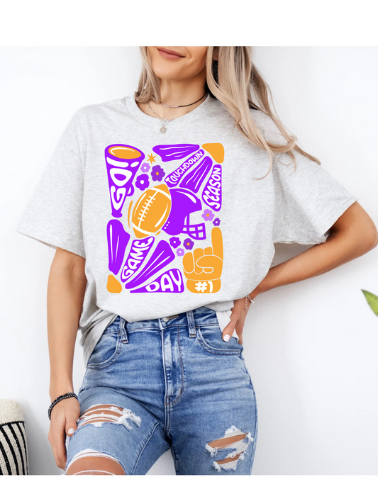 Purple & Gold Go Team Tee