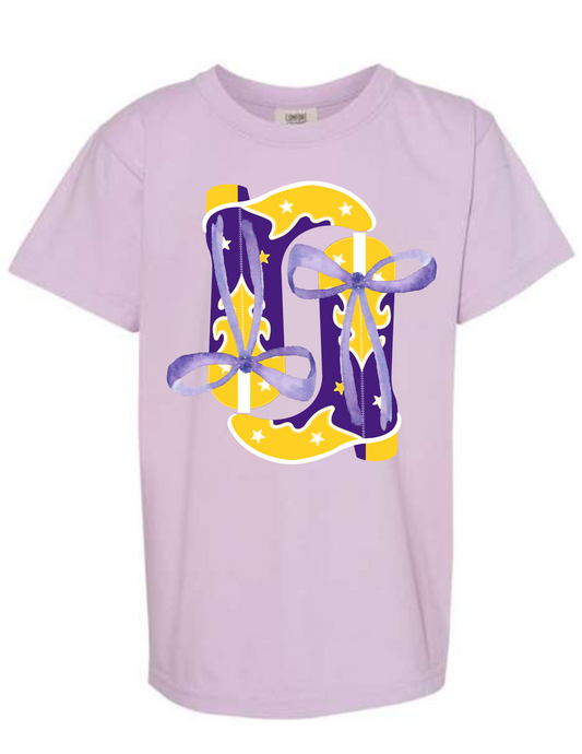 Purple & Gold Boots Tee