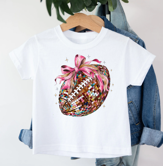 Girls Disco Football Tee