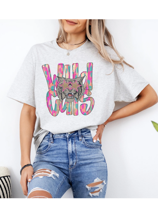 Colorful Wildcat Tee