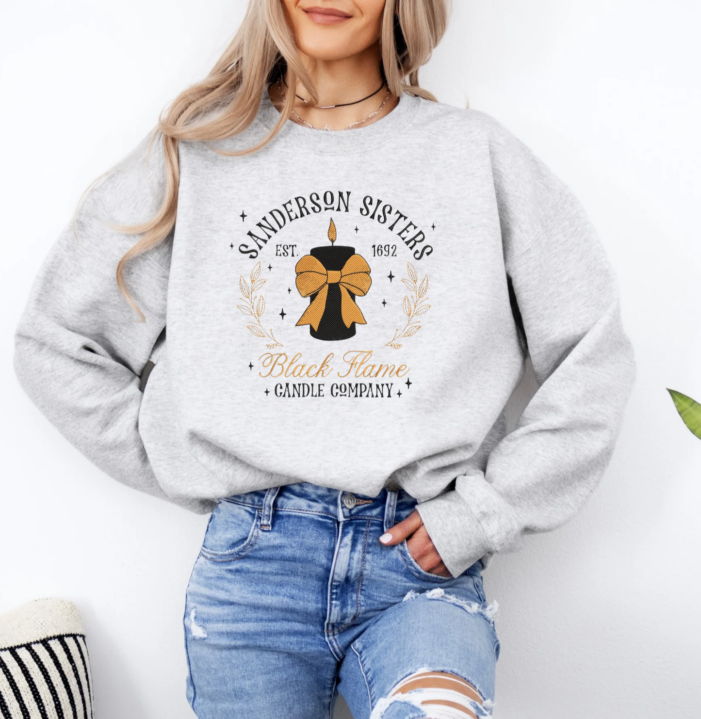 Sanderson Sisters Black Candle Co. Embroidered Sweatshirt