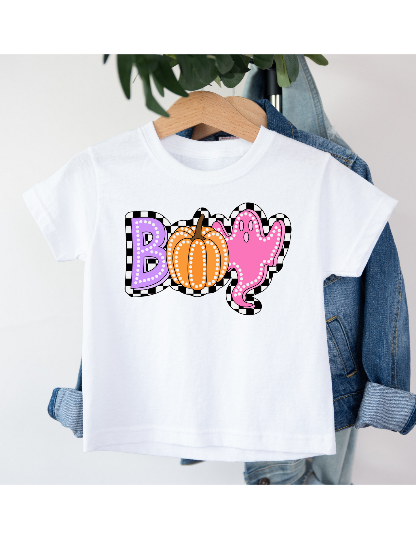 Checkered Boo Tee