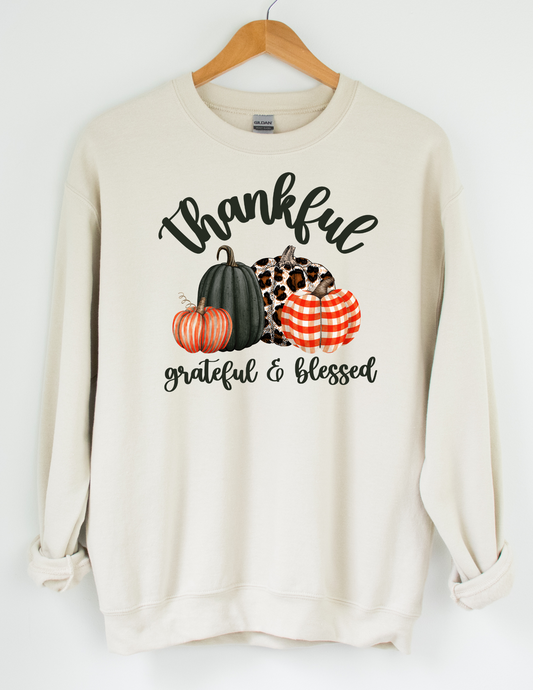 Thankful Grateful & Blessed Sweatshirt