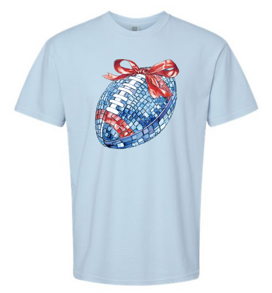 Blue & Red Football Tee