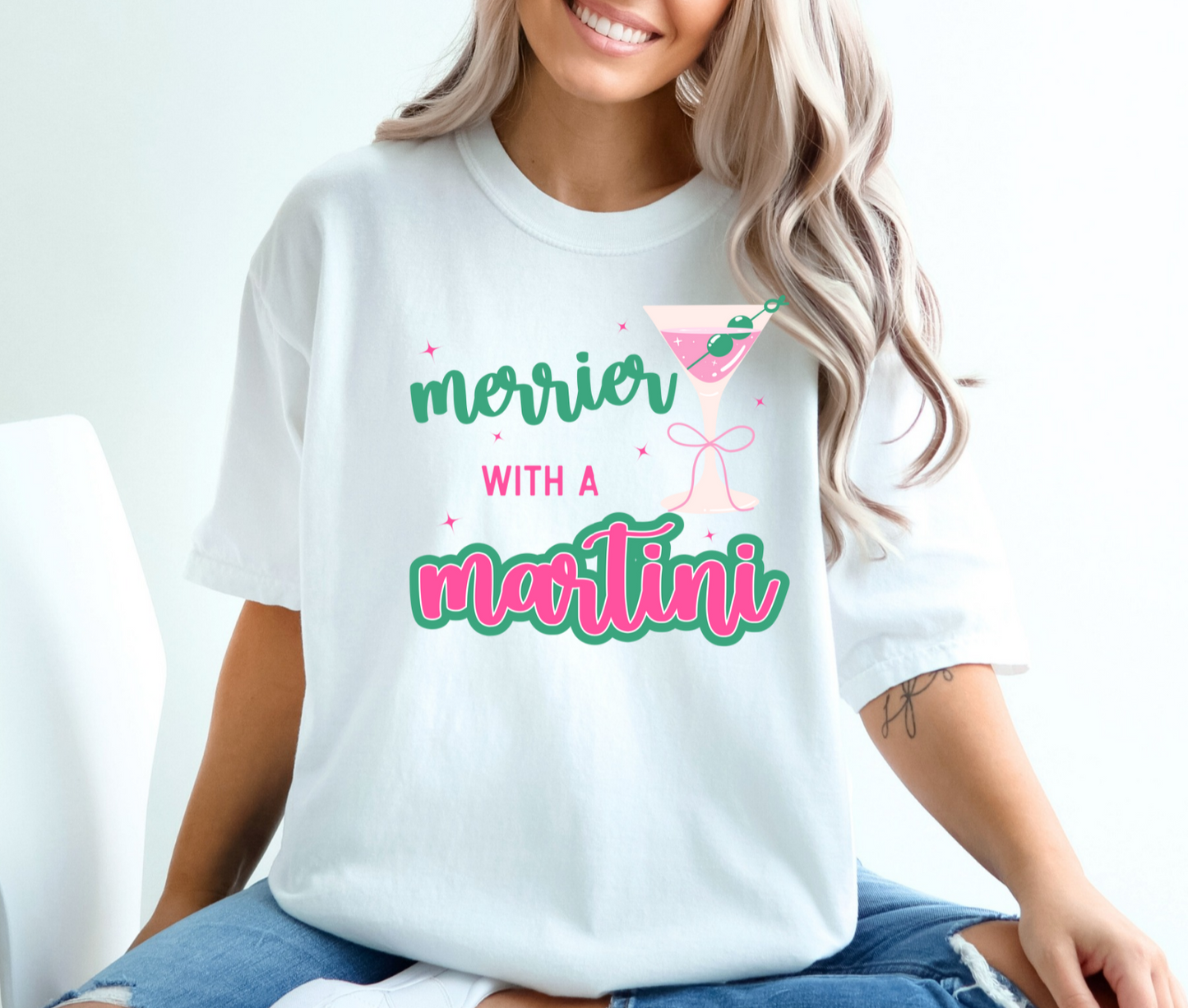 Merrier with a Martini Tee - MUDBUGSBTQ