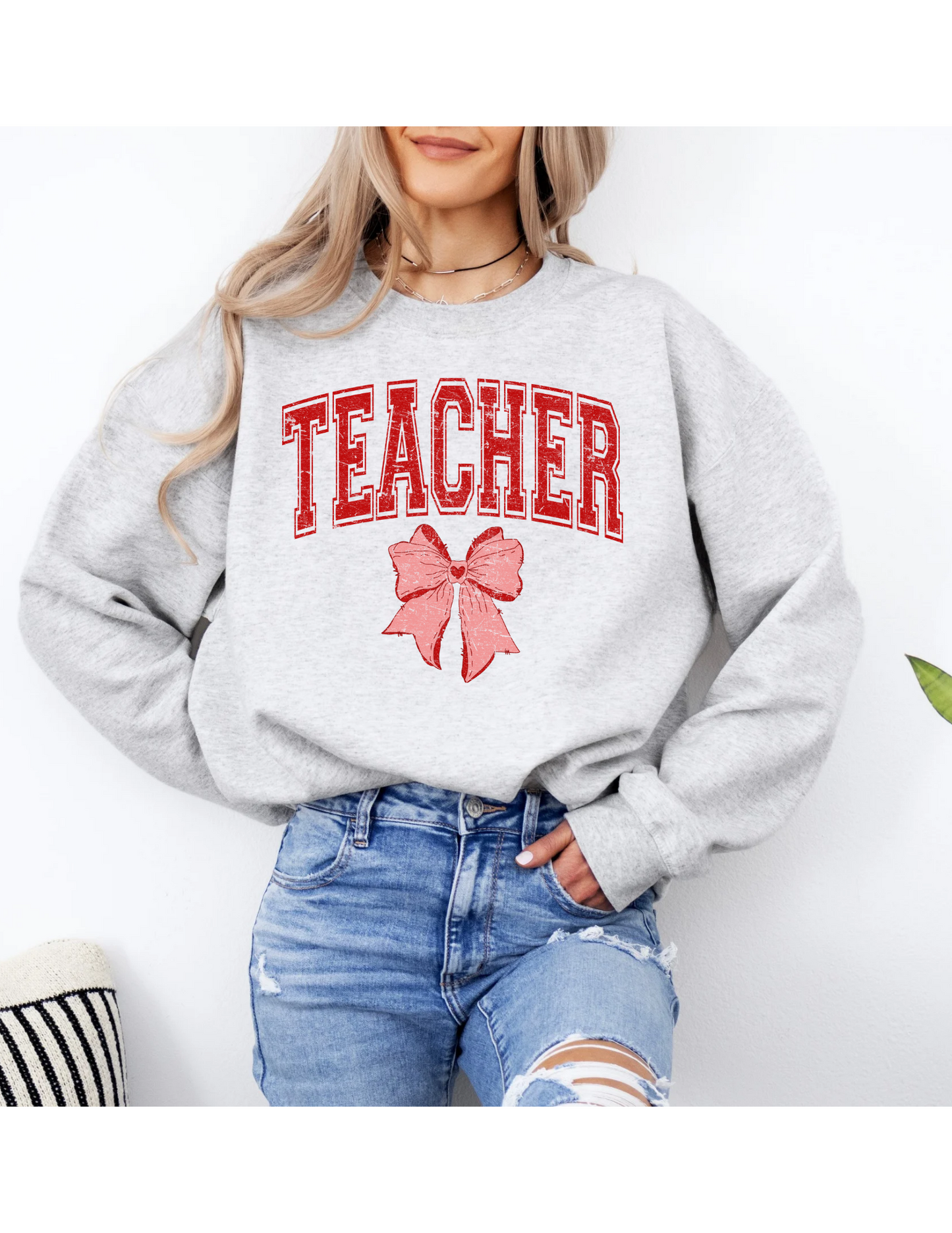 Teacher Bow Sweatshirt