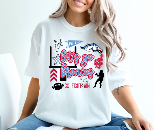 Adult Lets Go Broncos Tee - MUDBUGSBTQ