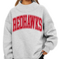 Redhawks Gray Mock Neck Sweatshirt - MUDBUGSBTQ