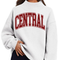 Central White Mock Neck Sweatshirt - MUDBUGSBTQ