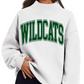 Wildcat White Mock Neck Sweatshirt
