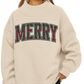 Plaid Merry Mock Neck Sweatshirt