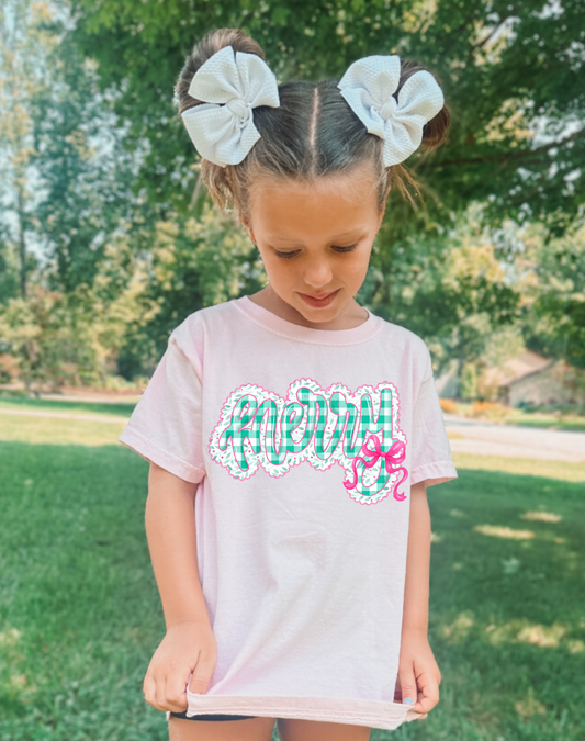 Gingham Merry Tee
