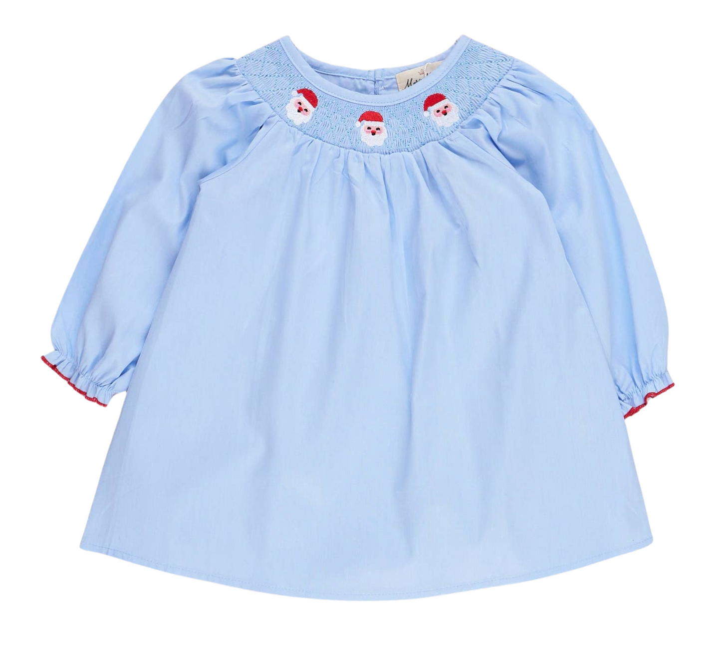 Blue Santa Smocked Dress