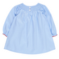 Blue Santa Smocked Dress