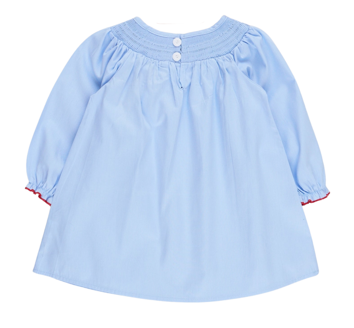 Blue Santa Smocked Dress