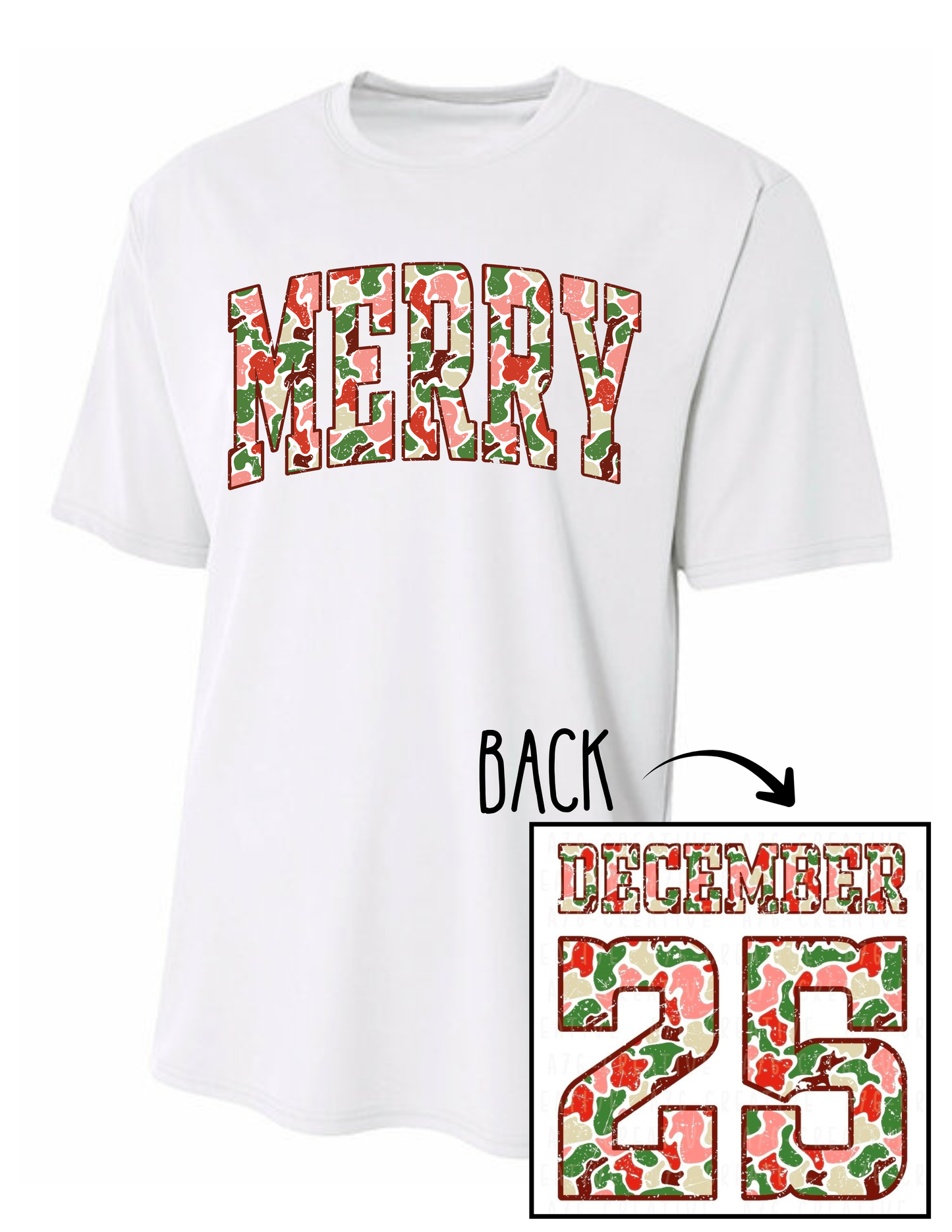 Boys Christmas Camo Merry Tee