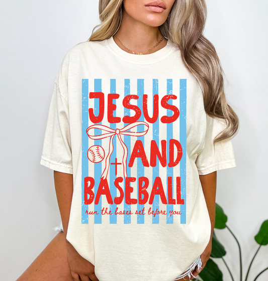 Jesus and Baseball Tee - MUDBUGSBTQ