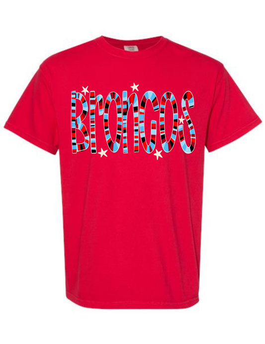 Colorful Broncos Tee
