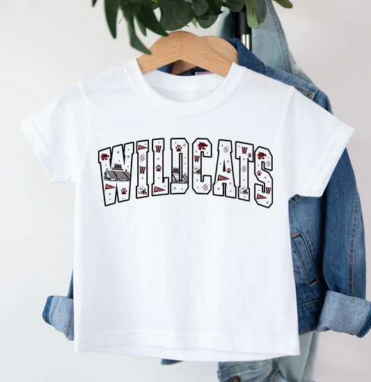 Kids C. Wildcats Tee Southern Spirit Collection